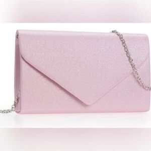 IXABELLA Crossbody Clutch Bag Sparkly‎ Soft Lilac Pink
